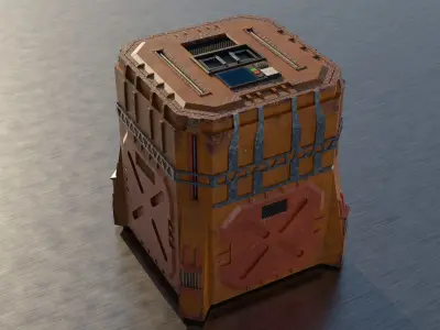 SCiFi industrial storage container 3D model