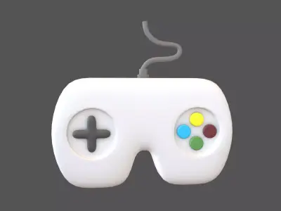 Game Controller Icon V1 001 Low-poly 3D model