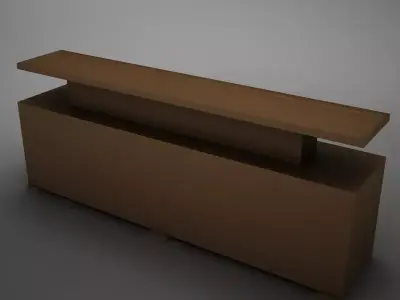 Modern Dining Room Buffet Table 3 3D model