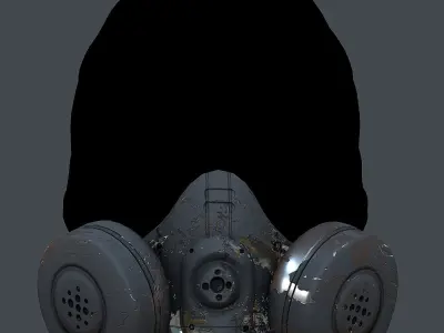 Gas mask helmet 3d model scifi Low-poly Low-poly 3D model Low-poly 3D model