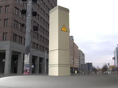 Electrical Distribution Cabinet 99 Low-poly 3D model