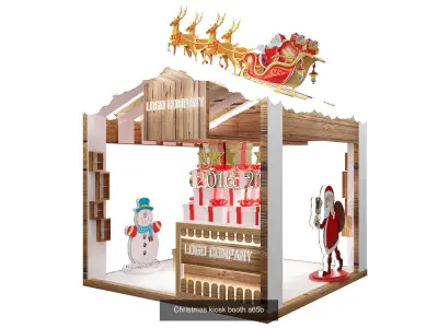  Christmas Kiosk Gift boxes  Items G10 3D Model Pack