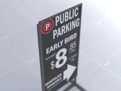 Toronto Parking Signage 01 3D model