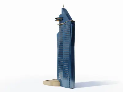 World trade center - Qatar doha Low-poly 3D model
