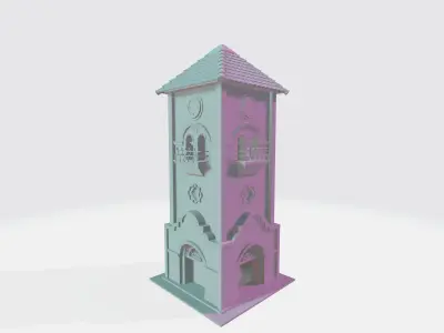 Wild west clock tower 3D print model