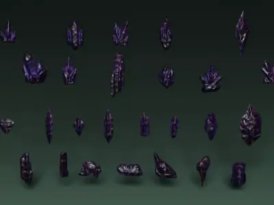 Crystal Assets Low-poly 3D model