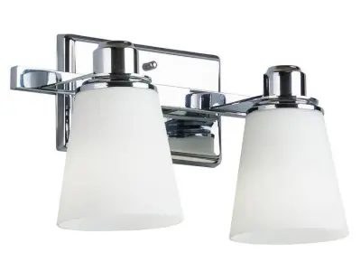 Simkins  Dimmable Polished Chrome Vanity Light Free 3D model