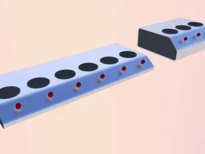 FootSwitch power strip with six outlets Free 3D model