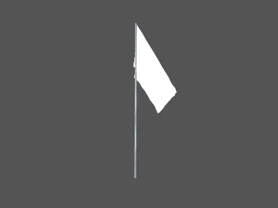 Surrender Flag v1 001 Low-poly 3D model