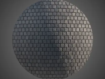 8K Large Area Cobblestone 03 - 3 Variatons Texture