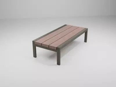 Bench01 Low-poly 3D model