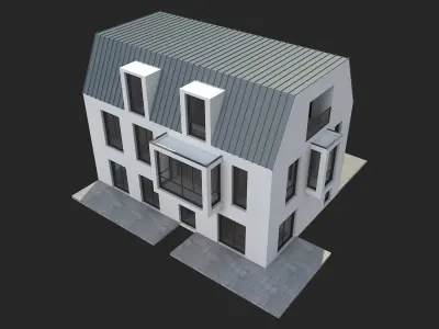Modern House 13 3D model purchase