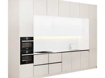 Contemporary Kitchen SCAVOLINI Low-poly 3D model