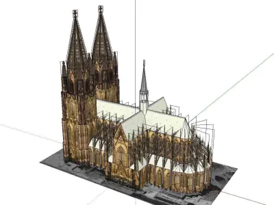 Architecture-Religion-God-Culture-Temple-054 cologne cathedral 3D model