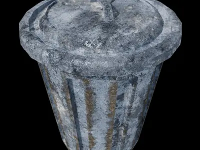 Japanese Trash Can 3D model