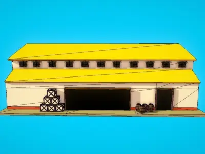 HIE Granary N1 Low-poly 3D model