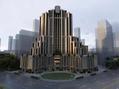 Hotel Building 3D model