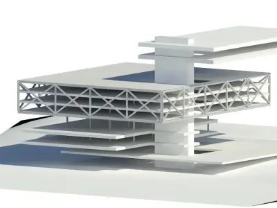 SEATTLE PUBLIC LIBRARY MODEL 3D model