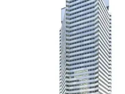 Modern Circular Skyscraper 3D model