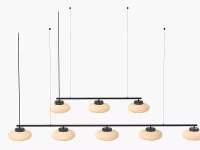 Devorm Split Straight Rail Pendant Orbit Lamps 3D model