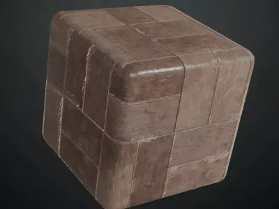Old Weathered Wood Parquet PBR Seamless Texture