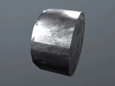 Round Wall Light Low-poly 3D model