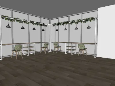 office furniture - custom Low-poly 3D model