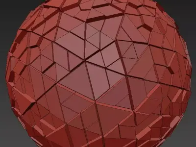 Scifi Sphere Shape Futuristic Low-poly 3D model