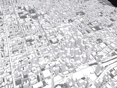 Cityscape Toronto Canada City Center 3D model