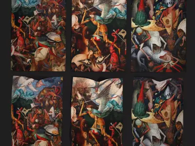 Fall of the Rebel Angels Bruegel the Elder 3 Tapestry Collection 3D Model Pack