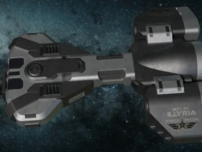 Sci-Fi Scout Spaceship Low-poly 3D model