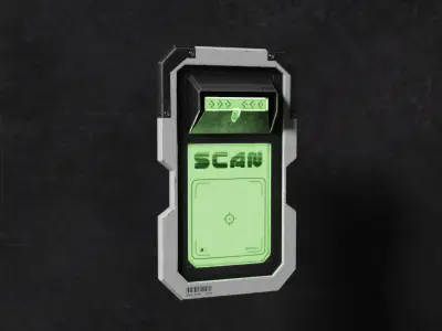 Sci Fi Scanner Display v5 Low-poly 3D model