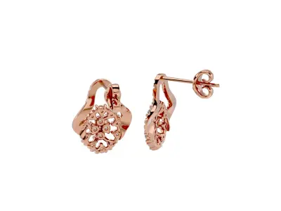 Light Minimalist Diamond Earrings 3D print model order