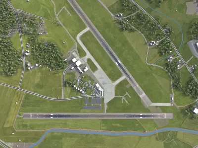 Vaasa - 3D Airport Low-poly 3D model