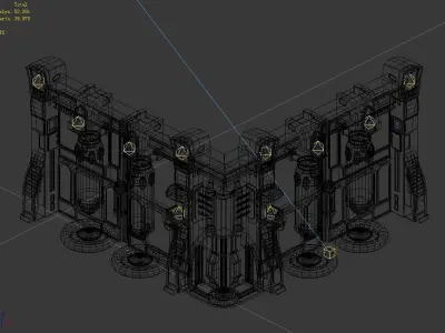 Machinery - Wall - Glass Container 01 3D model