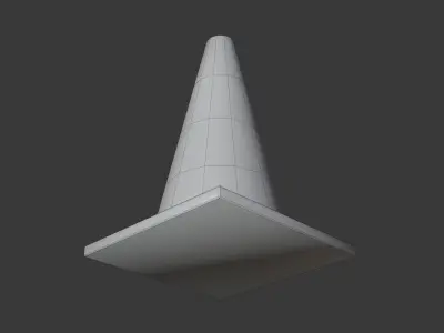 Traffic cone Low-poly 3D model