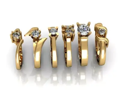 solitir rings 3D print model