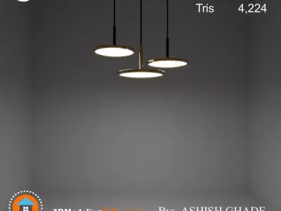 Pendant light  Free low-poly 3D model