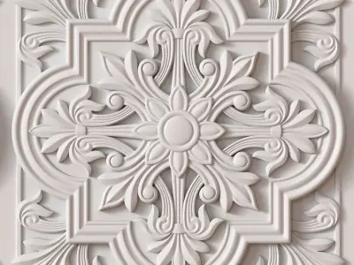 Decorative Ceiling Tile 3D model