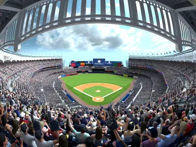  Baseball Stadium with Animated Audience (MAYA) 