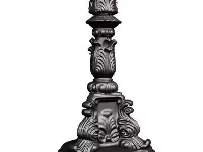 Outdoor classic street lamp light Lantern Lamppost streetlight 3D model