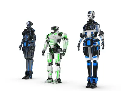 Sci-Fi Characters Pack 3D model