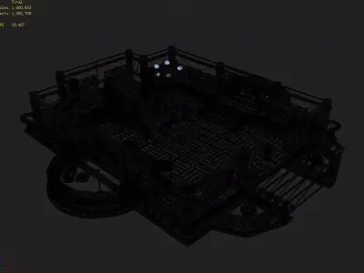 Gang Interior - Advanced Bookstore 3D model