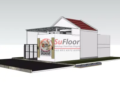 House 6x12m code 613 - Sketchup 3D model 3D model 3D model