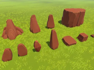 CB Stylized Rock Pack Low-poly 3D model