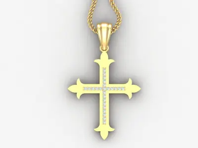 Cross Light Gold 4CP090 3DM STL 3D print model