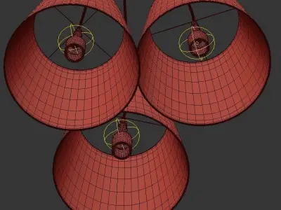 Cristobal pendant lamp - velvet 3D model