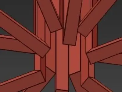 Ecolight chandelier 3D model