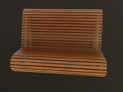 Modern Bench 3D Model AR VR Low-poly 3D model