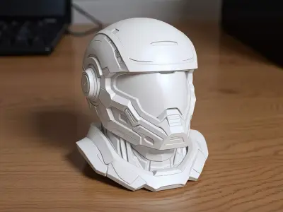 Sci-Fi Helmet 3D Printable 3D print model